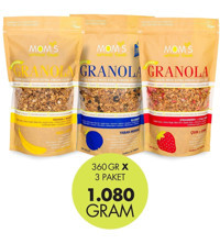 Mom's Natural Foods Çilekli-Muzlu-Yabanmersinli Granola 3x360 gr