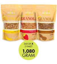 Mom's Natural Foods Çilekli-Muzlu-Yer Fıstıklı Granola 3x360 gr