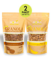 Mom's Natural Foods Yer Fıstıklı-Muzlu Granola 2x360 gr