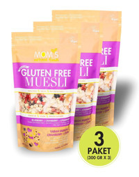 Mom's Natural Foods Glutensiz Çilekli-Kızılcıklı-Yaban Mersinli Müsli 3x300 gr