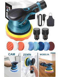 Böhrer 380 W 2800 devir/dk 115 mm Kablosuz Pasta Cila Akülü Şarjlı Polisaj Makinesi