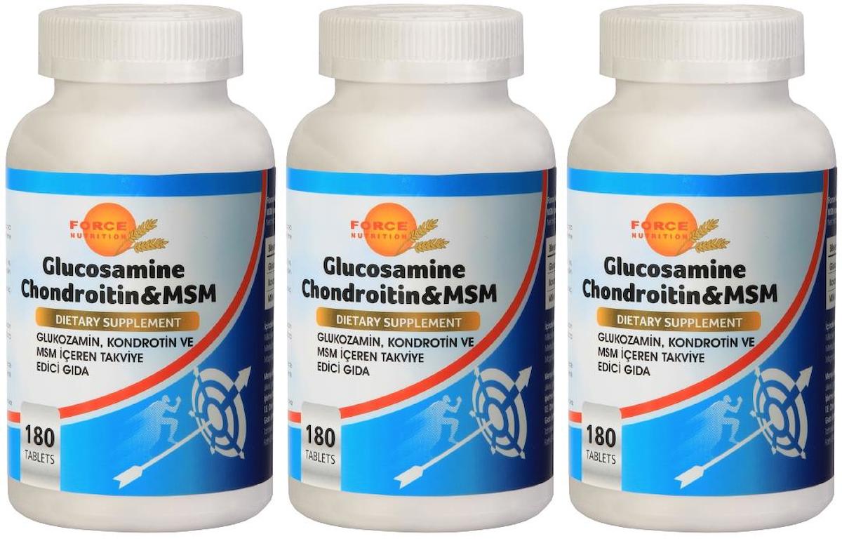 Force Nutrition Chondroitin Msm Glukozamin 3x180 Tablet