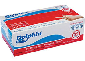 Dolphin Vinil Pudrasız Beyaz Large Temizlik Temizlik Eldiveni 100 Adet