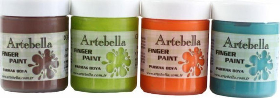 Artebella Yıkanabilir 50 ml 2'li Çok Renkli Parmak Boyası