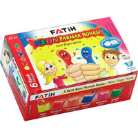 Fatih FA50021FB6R Yıkanabilir 25 ml 6'lı Çok Renkli Parmak Boyası