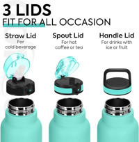 Goppus Spor Paslanmaz Çelik 750 ml Pipetli Outdoor Şişe Termos Yeşil