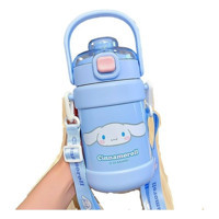 Sundot Cinnamoroll Paslanmaz Çelik 500 ml Pipetli Outdoor Matara Termos Mavi