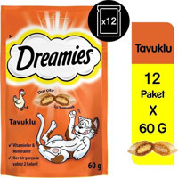 Dreamies Tavuk Yetişkin Kedi Maması 12x60 gr
