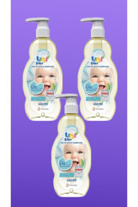 Uni Baby Göz Yakmayan Yenidoğan İçin Bebek Şampuanı 3x500 ml