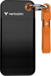Verbatim Pocket 1 TB USB USB 3.2 Taşınabilir SSD Siyah-Turuncu