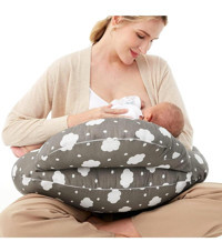Momcozy Pamuklu Sırt Destekli Yıkanabilir Gri Emzirme Yastığı