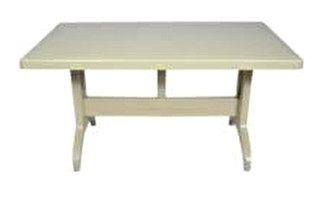 Mandella Dikdörtgen Plastik 70x120 cm Bej Bahçe Masası