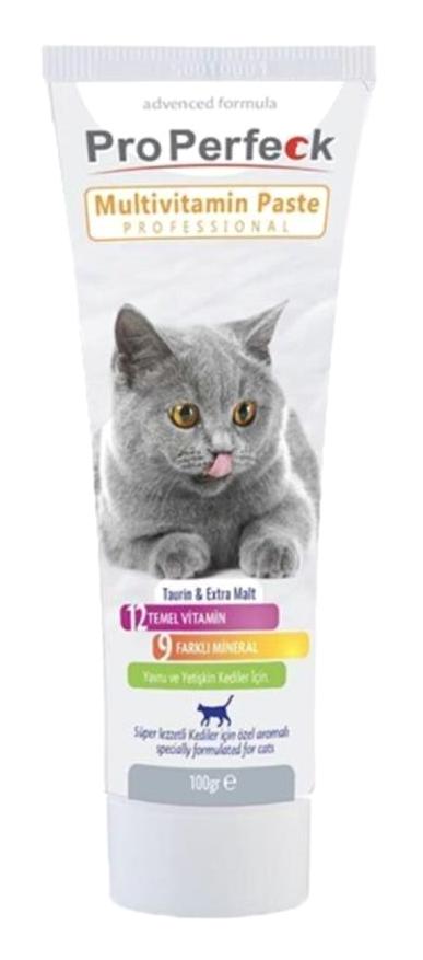 Properfeck Multivitamini Bağışıklık Güçlendirici Yavru-Yetişkin Kedi Vitamini Macun 100 gr