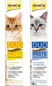 Gimcat Duo Paste Multivitamini Bağışıklık Güçlendirici Yavru-Yetişkin Kedi Vitamini Macun 2x50 gr