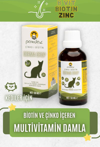 Pawdaz Multivitamini Tüy Sağlığı Yetişkin Kedi Vitamini Damla 50 ml