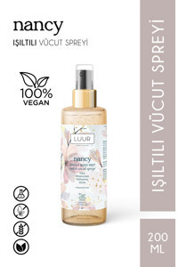 Luur Cosmetics & More Nancy Fresh Simli Hyalüronik Asit İçeren Nemlendiricili Kadın Vücut Spreyi 200 ml