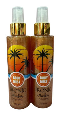 İronic Amber Simli Kadın Vücut Spreyi 2x150 ml