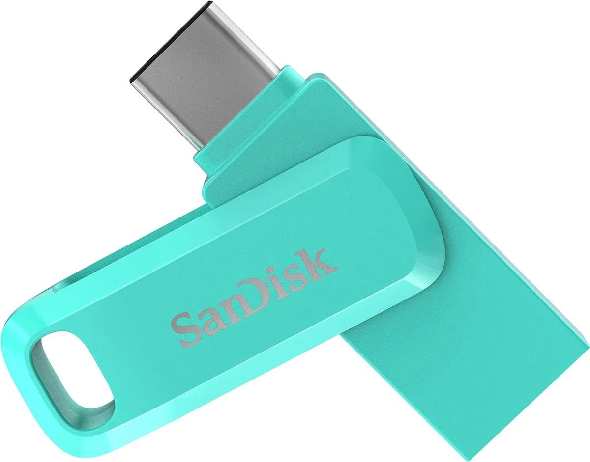 Sandisk Ultra Dual Drive Go SDDDC3-064G-G46G Mini Çift Taraflı USB 3.2 Gen 1 Type A-Type C 64 GB Flash Bellek Yeşil