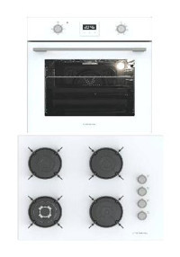 Termikel BO O64D5C W - BH P7194C W Dijital Doğalgazlı Cam Klasik Ankastre Fırın Ocak 2'li Ankastre Set Beyaz