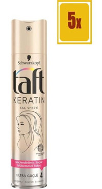 Schwarzkopf Taft Sabitleyici Islak Görünümlü Keratinli Ekstra Güçlü Saç Spreyi 5x250 ml