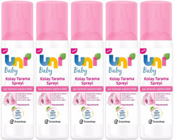 Uni Baby Kolay Tarama Islak Görünümlü Provitaminli Hafif Saç Spreyi 5x200 ml