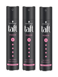Schwarzkopf Taft Power Sabitleyici Islak Görünümlü Provitaminli Güçlü Saç Spreyi 3x250 ml