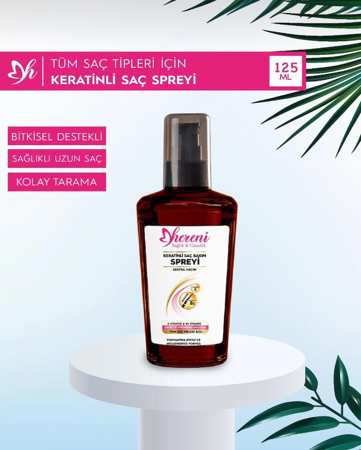 Hereni Şekillendirici Islak Görünümlü Keratinli Güçlü Saç Spreyi 125 ml