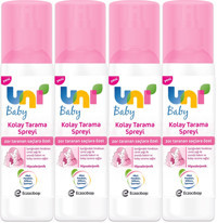 Uni Baby Kolay Tarama Islak Görünümlü Provitaminli Hafif Saç Spreyi 4x200 ml