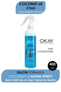 Okay Çift Fazlı Besleyici Islak Görünümlü Keratinli Hafif Saç Spreyi 400 ml