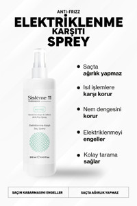 Sisteme 11 Anti-Frizz Elektriklenme Karşıtı Islak Görünümlü Provitaminli Hafif Saç Spreyi 250 ml