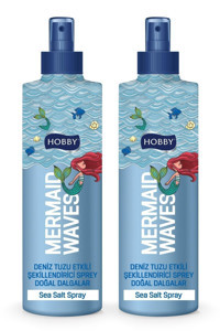 Hobby Mermaid Waves Şekillendirici Islak Görünümlü Deniz Tuzlu Güçlü Saç Spreyi 2x250 ml