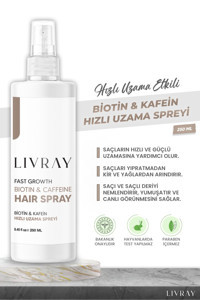 Livray Fast Growth Besleyici Islak Görünümlü Keratinli Güçlü Saç Spreyi 250 ml