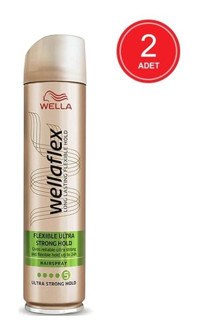 Wella Flexible Sabitleyici Islak Görünümlü Provitaminli Ekstra Güçlü Saç Spreyi 2x250 ml