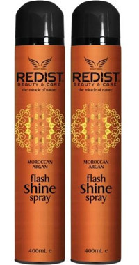 Redist Parlaklık Veren Simli Islak Görünümlü Provitaminli Hafif Saç Spreyi 2x400 ml