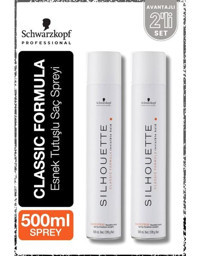 Silhouette Silhouette White Şekillendirici Islak Görünümlü Provitaminli Hafif Saç Spreyi 2x500 ml