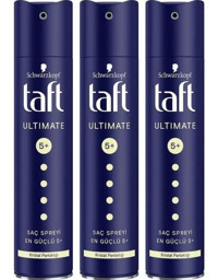Schwarzkopf Taft Ultimate Parlaklık Veren Islak Görünümlü Provitaminli Güçlü Saç Spreyi 3x250 ml