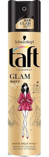 Schwarzkopf Taft Glam Wavy Şekillendirici Islak Görünümlü Provitaminli Güçlü Saç Spreyi 250 ml