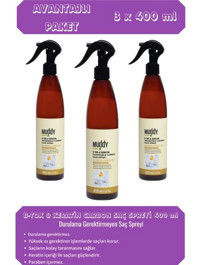 Muddy B-Tox Onarıcı Islak Görünümlü Keratinli Hafif Saç Spreyi 3x400 ml