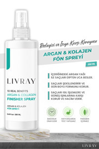 Livray Isıdan Koruyucu Islak Görünümlü Argan Yağlı Güçlü Saç Spreyi 250 ml