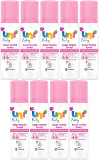 Uni Baby Kolay Tarama Islak Görünümlü Provitaminli Hafif Saç Spreyi 9x200 ml