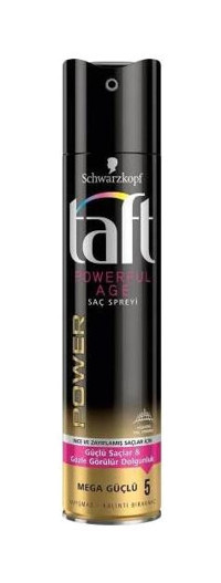 Schwarzkopf Taft Powerful Age Mega Sabitleyici Islak Görünümlü Provitaminli Güçlü Saç Spreyi 250 ml