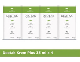 Deotak Plus Pudrasız Ter Önleyici Krem Erkek Deodorant 4x35 ml