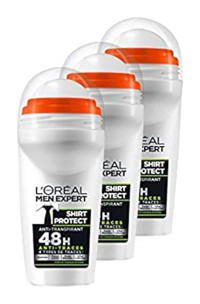 L'Oreal Paris Expert Shirt Protect Protect Pudrasız Roll-On Erkek Deodorant 3x50 ml