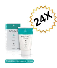 Deotak Fresh To Pudrasız Krem Unisex Deodorant 24x35 ml