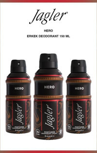 Jagler Hero Pudrasız Sprey Erkek Deodorant 3x150 ml