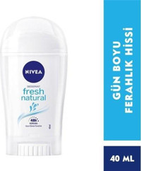 Nivea Natural Fresh Pudralı Ter Önleyici Organik Antiperspirant Stick Kadın Deodorant 40 ml