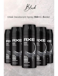 Axe Black Pudrasız Ter Önleyici Antiperspirant Sprey Erkek Deodorant 5x150 ml