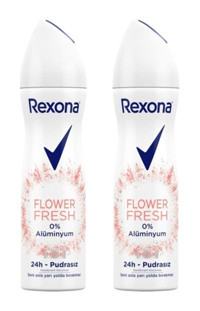 Rexona Flower Fresh Musk Pudralı Ter Önleyici Antiperspirant Sprey Kadın Deodorant 2x150 ml