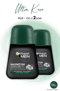Garnier Magnezyum Ultra Kuru Pudrasız Ter Önleyici Antiperspirant Roll-On Erkek Deodorant 2x50 ml