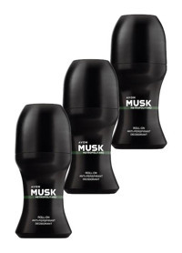 Avon Musk Metropolitano Pudrasız Ter Önleyici Antiperspirant Roll-On Erkek Deodorant 3x50 ml